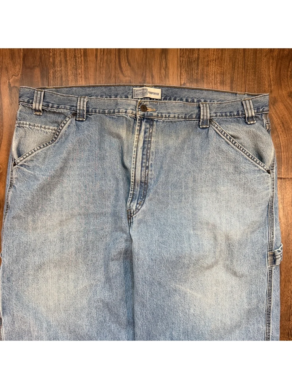 Vintage Y2K Baggy Levi's Carpenter Jeans Baggy 44x30 Light Wash Denim Skater